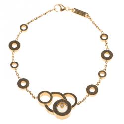 Pre Owned Chopard Happy Diamonds Bubbles 18k Rose Gold Bracelet 17cm