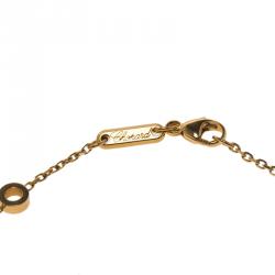 Pre Owned Chopard Happy Diamonds Bubbles 18k Rose Gold Bracelet 17cm