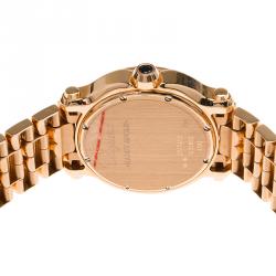 Pre Owned Chopard Mother of Pearl 18K Rose Gold Happy Sport Women's Wristwatch 36MM