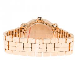 Pre Owned Chopard Mother of Pearl 18K Rose Gold Happy Sport Women's Wristwatch 36MM