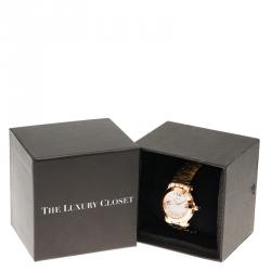 Pre Owned Chopard Mother of Pearl 18K Rose Gold Happy Sport Women's Wristwatch 36MM