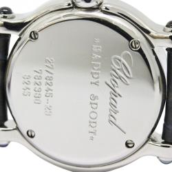 Pre Owned Chopard Pink Mother of Pearl Stainless Steel Happy Sport Women's Wristwatch 26MM