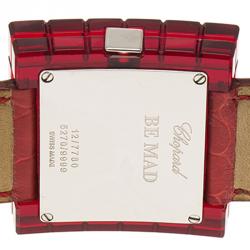 Chopard Red Resin & Stainlee Steel Ice Cube Be Mad Women’s Wristwatch 31MM