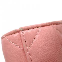 Pre Owned Dior Pink Cannage Leather Large Lady Dior Tote