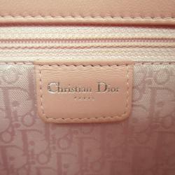 Pre Owned Dior Pink Cannage Leather Large Lady Dior Tote