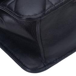 Pre Owned Dior Black Cannage Quilted Calfskin Miss Dior Promenade Pouch Clutch Bag