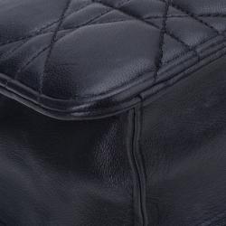 Pre Owned Dior Black Cannage Quilted Calfskin Miss Dior Promenade Pouch Clutch Bag