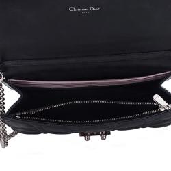 Pre Owned Dior Black Cannage Quilted Calfskin Miss Dior Promenade Pouch Clutch Bag