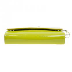 Christian Louboutin Yellow Patent Leather Riviera Clutch