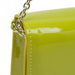 Christian Louboutin Yellow Patent Leather Riviera Clutch