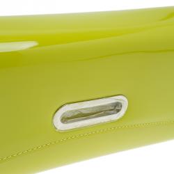 Christian Louboutin Yellow Patent Leather Riviera Clutch