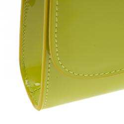 Christian Louboutin Yellow Patent Leather Riviera Clutch
