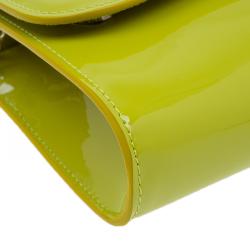 Christian Louboutin Yellow Patent Leather Riviera Clutch
