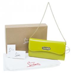 Christian Louboutin Yellow Patent Leather Riviera Clutch