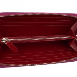 مملوكة مسبقًا Christian Louboutin Pink Leather Studded Spike Continental Wallet