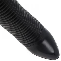 Pre Owned Christian Louboutin Black Lambskin Ankle Boots Size 39