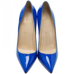Pre Owned Christian Louboutin Blue Patent So Kate Pumps Size 41