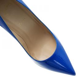 Pre Owned Christian Louboutin Blue Patent So Kate Pumps Size 41
