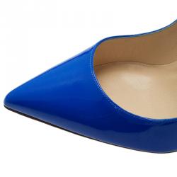 Pre Owned Christian Louboutin Blue Patent So Kate Pumps Size 41