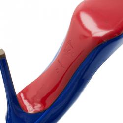 Pre Owned Christian Louboutin Blue Patent So Kate Pumps Size 41