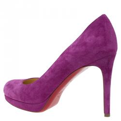 Pre Owned Christian Louboutin Pink Suede New Simple Pumps Size 38