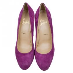Pre Owned Christian Louboutin Pink Suede New Simple Pumps Size 38