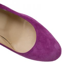 Pre Owned Christian Louboutin Pink Suede New Simple Pumps Size 38