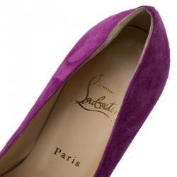 Pre Owned Christian Louboutin Pink Suede New Simple Pumps Size 38