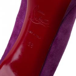 Pre Owned Christian Louboutin Pink Suede New Simple Pumps Size 38