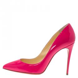 Pre Owned حذاء كعب عالي كريستيان لوبوتان سو كيت جلد وردي مقاس 38