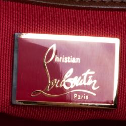 Pre Owned Christian Louboutin Brown Leather Justine Fringed Hobo