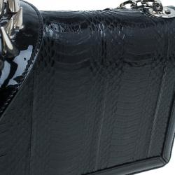 Christian Louboutin Black Python Spike Shoulder Bag