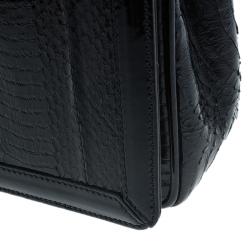 Christian Louboutin Black Python Spike Shoulder Bag
