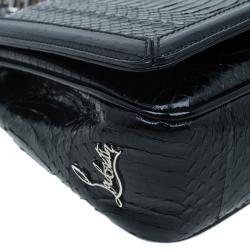 Christian Louboutin Black Python Spike Shoulder Bag