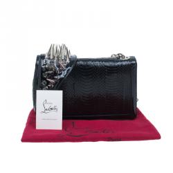 Christian Louboutin Black Python Spike Shoulder Bag