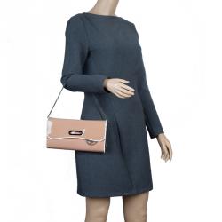 Christian Louboutin Beige Patent Leather Riviera Clutch