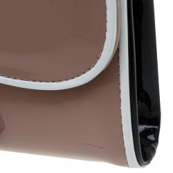 Christian Louboutin Beige Patent Leather Riviera Clutch