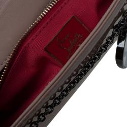 Christian Louboutin Beige Patent Leather Riviera Clutch