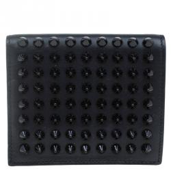 Christian Louboutin Black Spike Leather Paros Wallet
