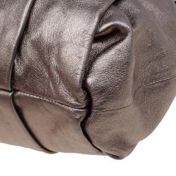Christian Louboutin Bronze Pleated Leather Loubinette Hobo