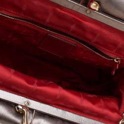 Christian Louboutin Bronze Pleated Leather Loubinette Hobo