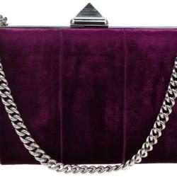 Christian Louboutin Purple Velvet Evening Bag