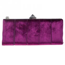 Christian Louboutin Purple Velvet Evening Bag