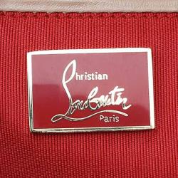 Christian Louboutin Beige Leather Marquise Spiked Clutch