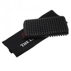 Pre Owned Christian Louboutin Black Leather Studded Spike Continental Wallet