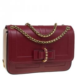 Christian Louboutin Red/Beige Leather Sweet Charity Shoulder Bag