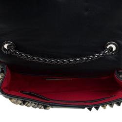Christian Louboutin Black Leather Spike Sweet Charity Mini Crossbody Bag