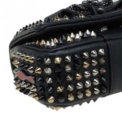 Christian Louboutin Black Leather Spike Sweet Charity Mini Crossbody Bag