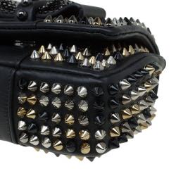 Christian Louboutin Black Leather Spike Sweet Charity Mini Crossbody Bag