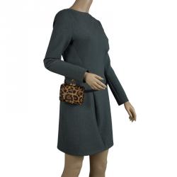 Christian Louboutin Brown Calf Hair Dancing Queen Clutch